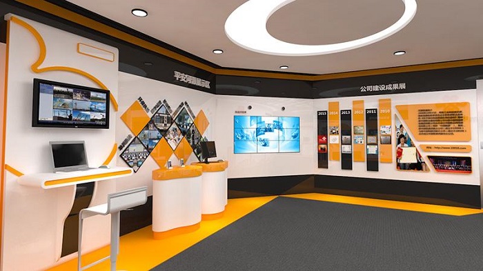 企业展厅设计效果图,企业展厅方案